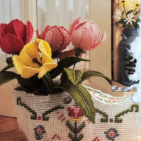 5/$25 Auntie's Attic Decorative Doorstops planter pot patterns 🪡 - Picture 3 of 8